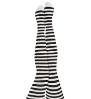 narrenwelt Strumpfhose Schwarz-Weiß geringelt 50 DENFasching Karneval Party Event JGA COSPLAY