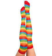 narrenwelt Overknees  Rainbow 50 DEN Regenbogen  Poncho  Rainbow Design Fasching, Karneval, Event oder Party