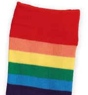 narrenwelt Overknees bunt geringelt 150 DEN Regenbogenfarben Rainbow Fasching Karneval Party Event JGA COSPLAY