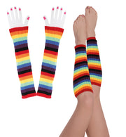 narrenwelt Stulpen bunt geringelt Arm- und Beinstulpen Fasching, Karneval Party  Event