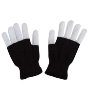 narrenwelt  LED Handschuhe schwarz-weiß leuchten in verschiedenen Farben cooles Halloween Grusel  Accessoire