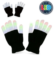narrenwelt  LED Handschuhe schwarz-weiß leuchten in verschiedenen Farben cooles Halloween Grusel  Accessoire