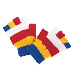 narrenwelt Mainz - Handschuhe halbe Finger Strickhandschuhe bunt blau gelb rot weiß  Fasching Fassenacht Mainz am Rhein Mainz bleibt Mainz Accessoires