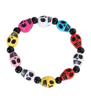narrenwelt Armband Schädelarmband schauriger Charme Grusel Halloween Kostüm Accessoires Zombie Dia de los Muertos Geisterstunde Cosplay