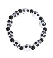 narrenwelt Armband Schädelarmband schauriger Charme Grusel Halloween Kostüm Accessoires Zombie Dia de los Muertos Geisterstunde Cosplay