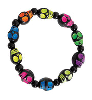 narrenwelt Armband Schädelarmband schauriger Charme Grusel Halloween Kostüm Accessoires Zombie Dia de los Muertos Geisterstunde Cosplay