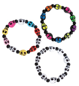 narrenwelt Armband Schädelarmband schauriger Charme Grusel Halloween Kostüm Accessoires Zombie Dia de los Muertos Geisterstunde Cosplay