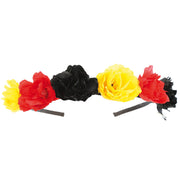 narrenwelt Fan Haarreif Blumen Deutschland Schwarz-Rot-Gold