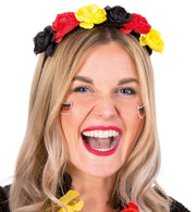 narrenwelt Fan Haarreif Blumen Deutschland Schwarz-Rot-Gold