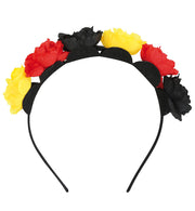 narrenwelt Fan Haarreif Blumen Deutschland Schwarz-Rot-Gold