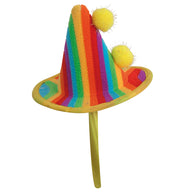 narrenwelt Haarreif Regenbogen Minihut Rainbow mit Quasten Mini Hut Fascinator