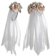 narrenwelt Haarreif Horror Braut – Schaurig-schöner Look Halloween Kostüm Accessoires Zombie dia de los Muertos Geisterstunde Cosplay