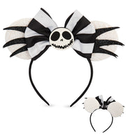 narrenwelt Haarreif Haarreif Jack – Gruseliger Glamour Halloween Kostüm Accessoires Zombie dia de los Muertos Geisterstunde Cosplay