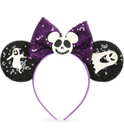 narrenwelt Haarreif Haarreif Jack mit Ohren – Verspielter Grusel Halloween Kostüm Accessoires Zombie dia de los Muertos Geisterstunde Cosplay