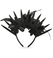 narrenwelt Haarreif Schwarze Blumen – Dunkle Eleganz Halloween Kostüm Accessoires Zombie dia de los Muertos Geisterstunde Cosplay