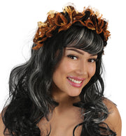 narrenwelt Haarreif Blumen Kostüm Accessoires Halloween Zombie dia de los Muertos Geisterstunde Cosplay