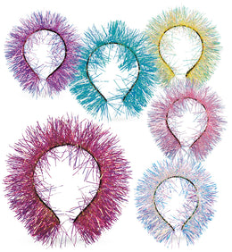 narrenwelt  Haarreif Lametta sortierte Farben  Party Event Motto Party Event Festival Accessoire