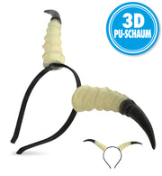 narrenwelt Haarreif mit Ziegenhörnern Ziegen Hörner Accessoires Tier Märchen Fasching Event Party Cosplay