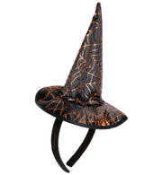 narrenwelt Haarreif Hexe Hexenhut Spinnweben in 3 Farben Minihut  Halloween