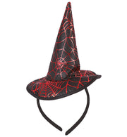 narrenwelt Haarreif Hexe Hexenhut Spinnweben in 3 Farben Minihut  Halloween