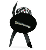 narrenwelt Haarreif Skulls Mini Hexenhut Hexen Hut Zylinder auf Haarreif Halloween Motto Party Event Accessoire