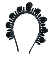 narrenwelt Halloween Totenkopf Haarreif – Edler Kopfschmuck für Dia de los Muertos! Party Events Cosplay Kostüm Accessoire