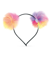 narrenwelt  Regenbogen Bommel Haarreif Rainbow Rave Eyecatcher-Accessoire Festivals & Events