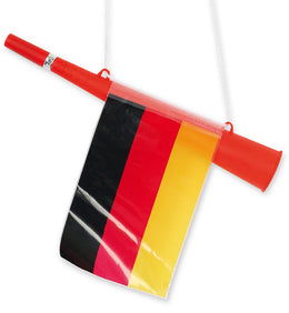 narrenwelt Fan Tröte Horn Hupe mit Flagge Deutschland Schwarz-Rot-Gold