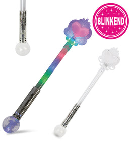 narrenwelt blinkender Leuchtstab mit bunten Blinkmodi (ca. 53 cm) Party Event Fasching