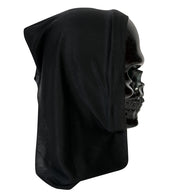 narrenwelt Halbmaske Geist mit Haube Geister-Haube Halloween Accessoire