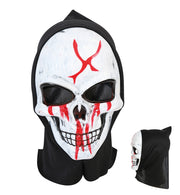 narrenwelt Maske Blutmaske mit Haube Horror Halloween Party Event