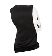 narrenwelt Maske weiß mit schwarzer Haube Horror Halloween Party Event