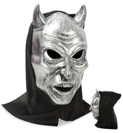 narrenwelt Teufelsmaske mit Haube 3 Farben Accessoire Halbmaske Maske Teufel Horror Halloween Motto Party Event