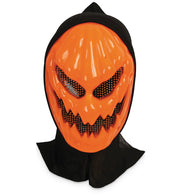 narrenwelt Kürbismaske mit Schwarzer Haube Kürbis Maske Horror Halloween Motto Party Event