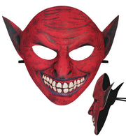 narrenwelt Maske Teufel Grinseteufel – Unheimlicher Blickfang Gruseliges Accessoire Horror Halloween