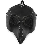narrenwelt Pestdoktor Halbmaske in Leder-Optik – Düstere Pestmaske Schnabelmaske für Halloween & Festivals Mittelalter Halloween Cosplay