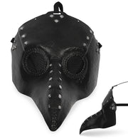 narrenwelt Pestdoktor Halbmaske in Leder-Optik – Düstere Pestmaske Schnabelmaske für Halloween & Festivals Mittelalter Halloween Cosplay