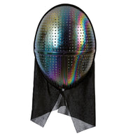 narrenwelt Fechtmaske mit Haube im Regenbogen-Look Halloween Horror Maske Cosplay