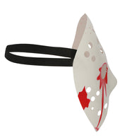 narrenwelt Hockey Halbmaske mit Blutflecken Horror Hockeymaske Maske Halloween Party Event