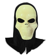 narrenwelt Schädel mit Haube Maske nachtleuchtend GID Glow in the Dark Horrormaske Halloween