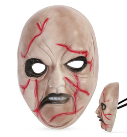 narrenwelt Maske Gesicht schief mit Narben Horrormaske Halloween Cosplay N27
