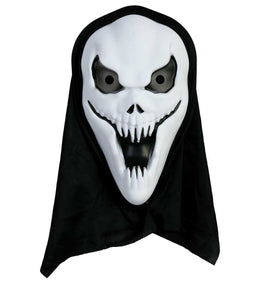 narrenwelt Maske mit Haube Horrormaske Halloween Cosplay N27