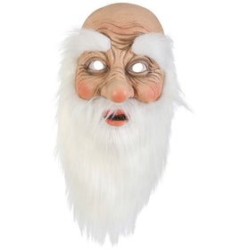 narrenwelt Halbmaske Santa-Claus Maske mit Bart und Augenbrauen Latex Kostüm Nikolaus Accessoire
