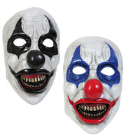 narrenwelt Horror Clown Halbmaske Horrorclown – Unheimlicher Blickfang Gruseliges Accessoire Horror Maske Halloween Motto Party Event