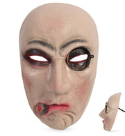 narrenwelt Horrormaske mit Glühender Zigarre Halbmaske  Maske Horror Halloween Motto Party Event