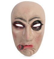 narrenwelt Horrormaske mit Glühender Zigarre Halbmaske  Maske Horror Halloween Motto Party Event