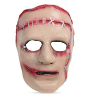 narrenwelt Horrormaske mit Blutwunden – Gruselige Halbmaske Maske Horror Halloween Motto Party Event