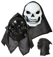 narrenwelt Schädel mit Haube Maske 2 Farben Halloween Party Event
