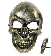 narrenwelt Horror Schädelmaske schwarz/gold Maske Halloween Party Event