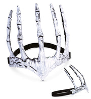 narrenwelt  Skelett-Diadem im Antik-Silber-Look – Krone Halloween & Gothic-Kostüme Grusel-Look Horror  Cosplay